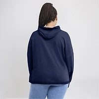 Sweat à capuche pour femmes Fanatics Navy Tennessee Titans Lightewight Modest Crop Lounge Casque Arch