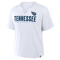 Women's Fanatics White Tennessee Titans Redzone Slub Boxy T-Shirt