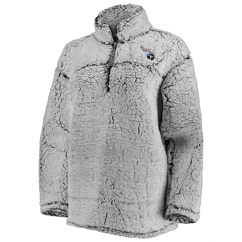 Veste grise pour femme G-III 4Her by Carl Banks Tennessee Titans Sherpa Quarter-Zip