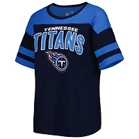 Women's G-III 4Her by Carl Banks Navy/Light Blue Tennessee Titans Play the Ball T-Shirt