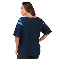 T-shirt Linebacker pour femme G-III 4Her by Carl Banks Navy Tennessee Titans Taille Plus
