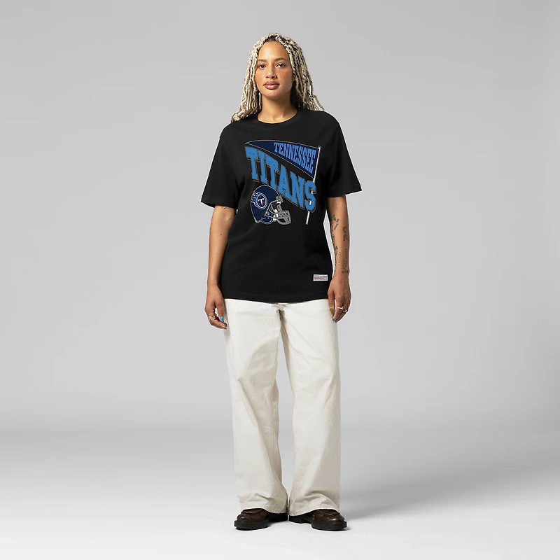 T-shirt noir dynamique pour femme Mitchell & Ness Tennessee Titans