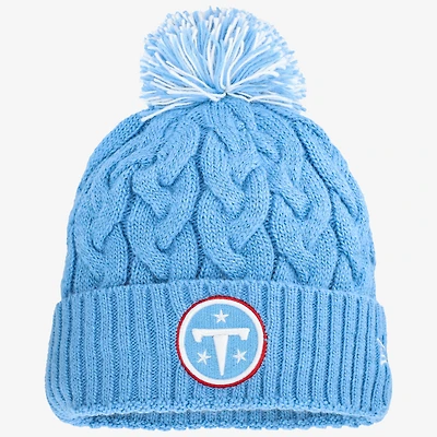 Women's New Era Light Blue Tennessee Titans Cozy Cable Knit Hat