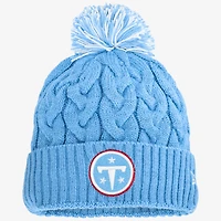 Women's New Era  Light Blue Tennessee Titans Cozy Cable Knit Hat