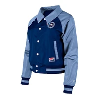 Veste raglan New Era pour femme, bleu marine, Tennessee Titans Coaches