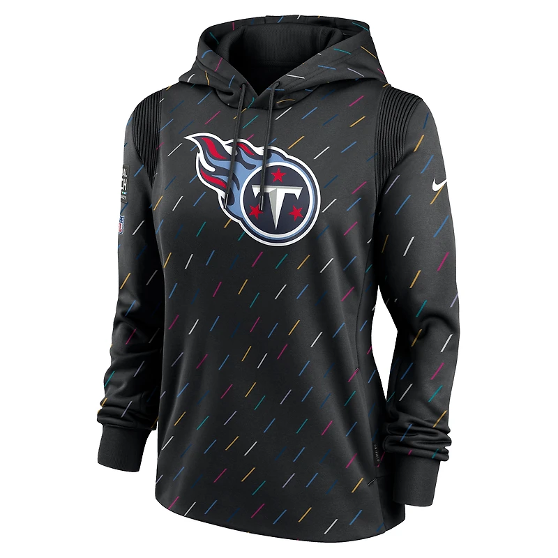 Sweat à capuche Nike Anthracite Tennessee Titans NFL Crucial Catch Therma pour femme