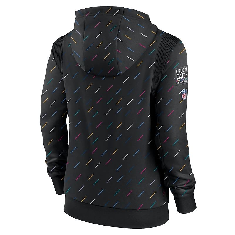 Sweat à capuche Nike Anthracite Tennessee Titans NFL Crucial Catch Therma pour femme
