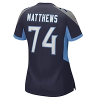 Women's Nike Bruce Matthews Navy Tennessee Titans Retired Player Jersey