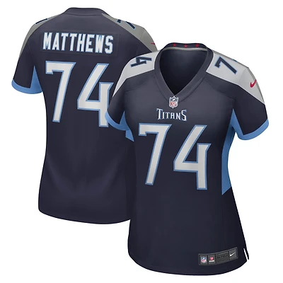 Women's Nike Bruce Matthews Light Blue Tennessee Titans Oilers Throwback Retired Player Game Jersey