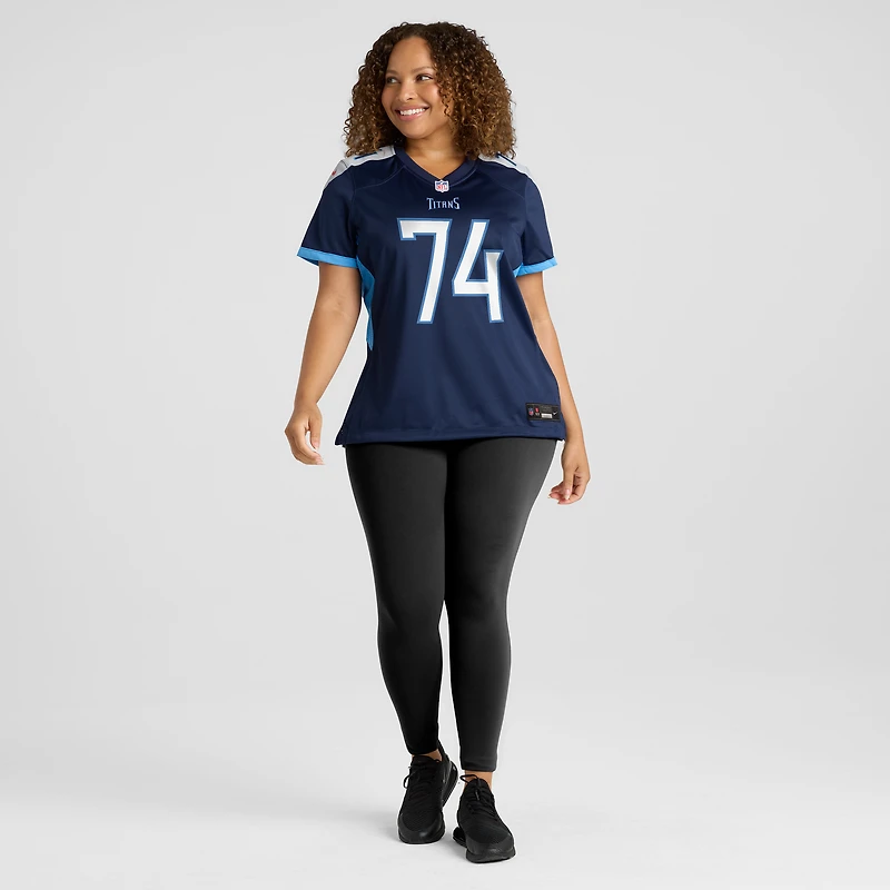 Women's Nike Bruce Matthews Light Blue Tennessee Titans Oilers Throwback Retired Player Game Jersey