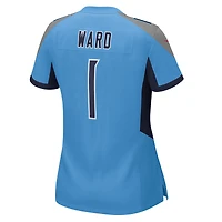 Maillot Nike Cameron Ward bleu marine pour femme, Tennessee Titans, choix de premier tour la draft NFL 2025, match alternatif