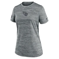 Women's Nike Gray Tennessee Titans Sideline Velocity Dri-FIT T-Shirt