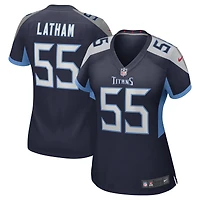Women's Nike JC Latham  Navy Tennessee Titans Team Game Jersey