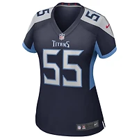 Women's Nike JC Latham  Navy Tennessee Titans Team Game Jersey