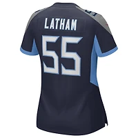 Women's Nike JC Latham  Navy Tennessee Titans Team Game Jersey