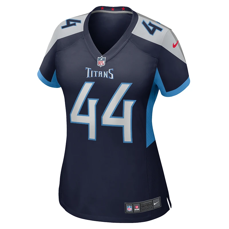 Maillot Nike Mike Brown bleu marine pour femme des Titans du Tennessee
