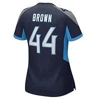 Maillot Nike Mike Brown bleu marine pour femme des Titans du Tennessee