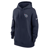 Sweat à capuche Nike Tennessee Titans 2023 Sideline Club Fleece pour femme - Bleu marine