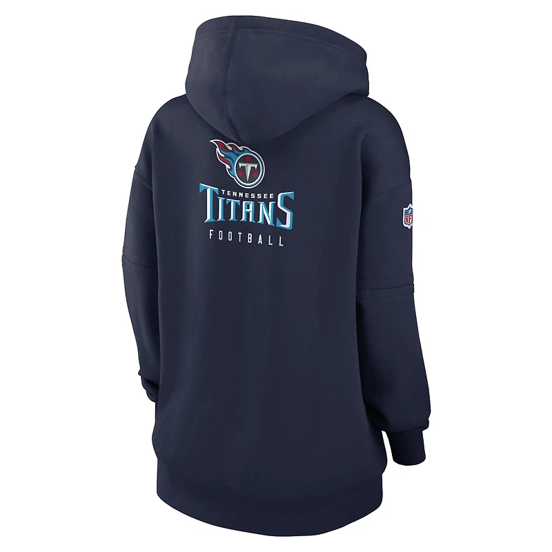 Sweat à capuche Nike Tennessee Titans 2023 Sideline Club Fleece pour femme - Bleu marine