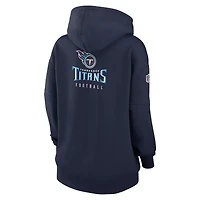 Sweat à capuche Nike Tennessee Titans 2023 Sideline Club Fleece pour femme - Bleu marine