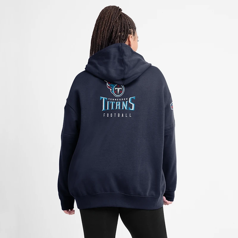 Sweat à capuche Nike Tennessee Titans 2023 Sideline Club Fleece pour femme - Bleu marine