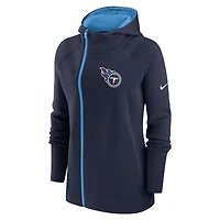 Sweat à capuche et manches raglan Nike Tennessee Titans Primetime pour femme, bleu marine
