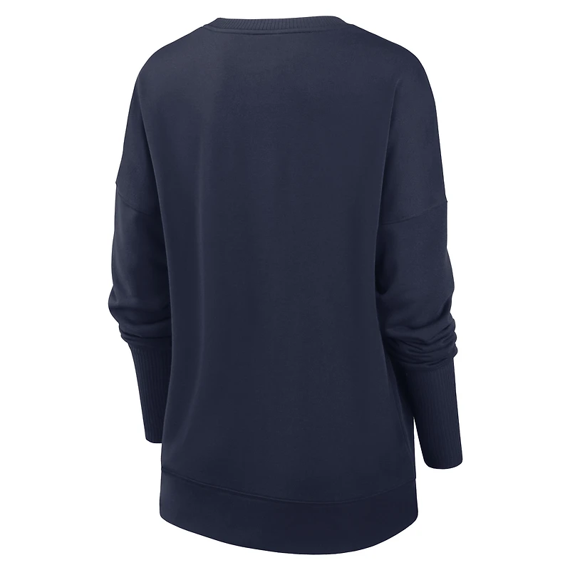 Sweat-shirt à enfiler Nike pour femmes, bleu marine, Tennessee Titans Rewind Playback Icon Performance