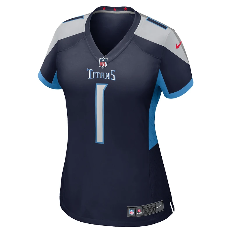 Women's Nike Number 1 Bride Navy Tennessee Titans Game Jersey
