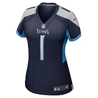 Women's Nike Number 1 Bride Navy Tennessee Titans Game Jersey