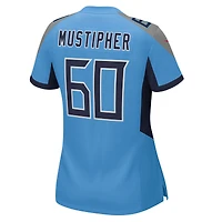Maillot Nike Sam Mustipher bleu clair pour femme des Titans du Tennessee