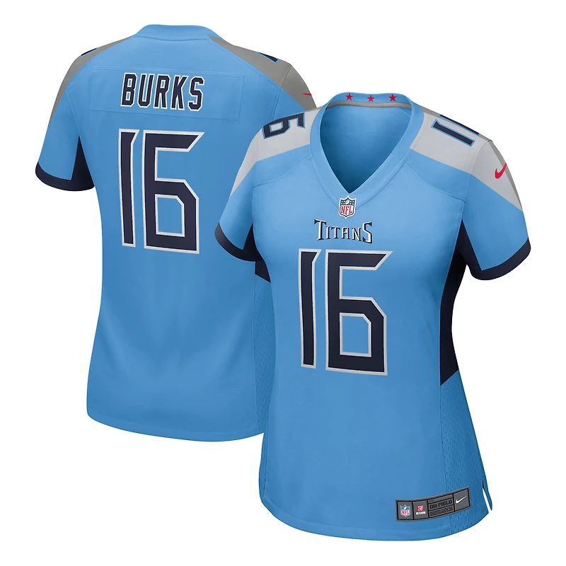 Maillot Nike Treylon Burks bleu clair pour femme des Titans du Tennessee