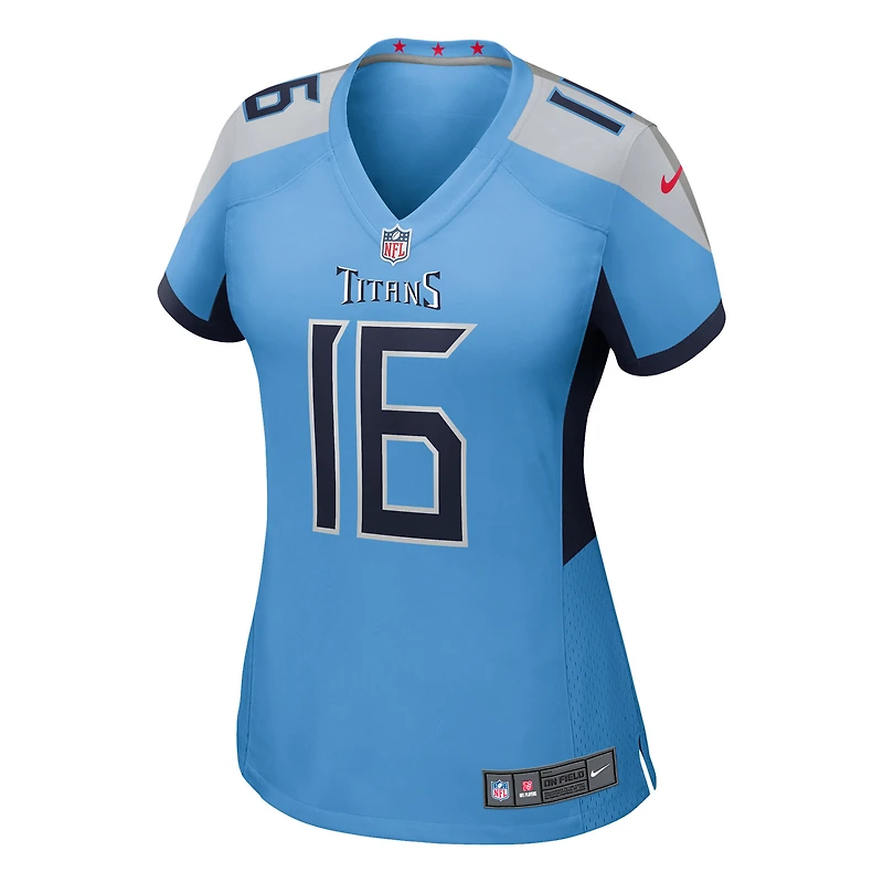 Maillot Nike Treylon Burks bleu clair pour femme des Titans du Tennessee