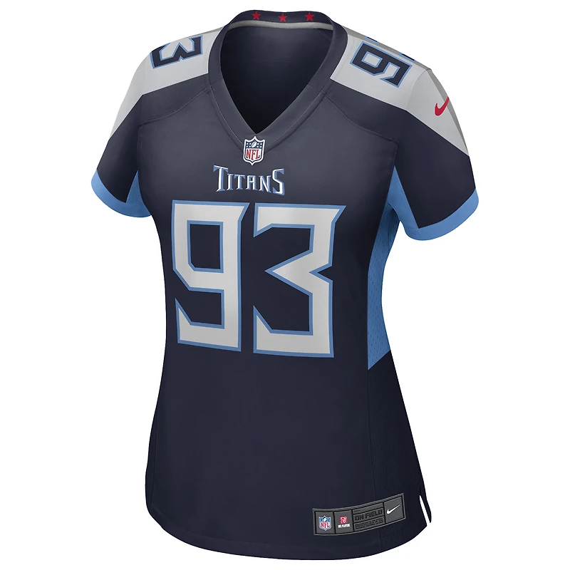 Sweat Nike T'Vondre pour femme, bleu marine, maillot de match alternatif des Titans du Tennessee