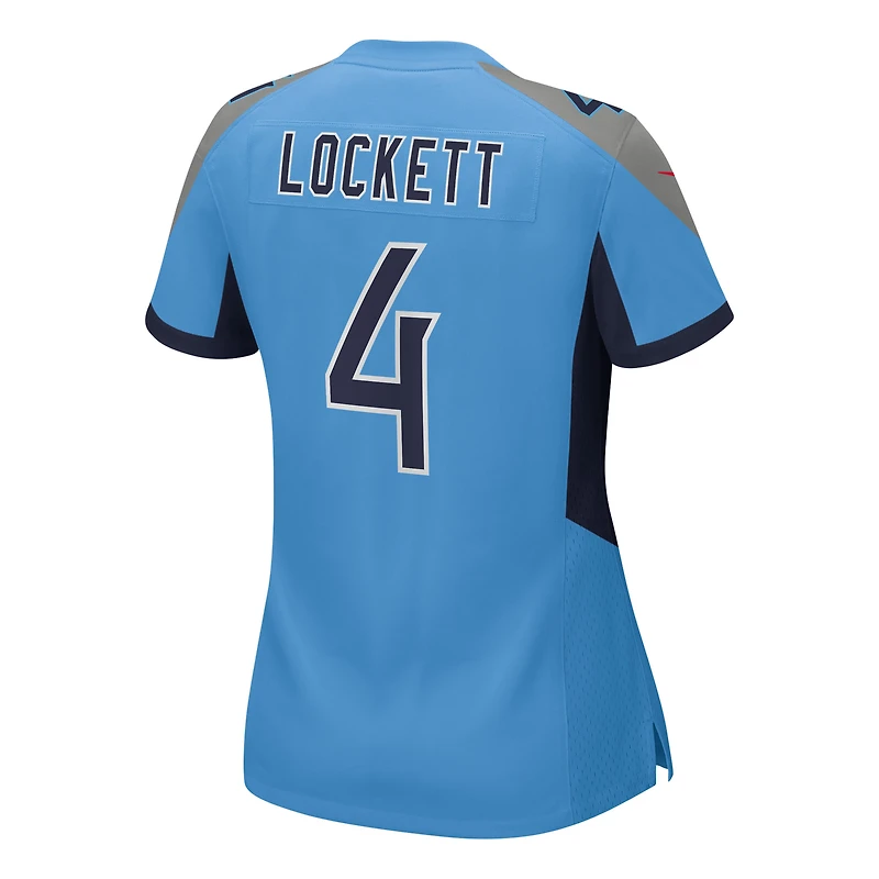 Maillot Nike Tyler Lockett bleu clair pour femme des Titans du Tennessee