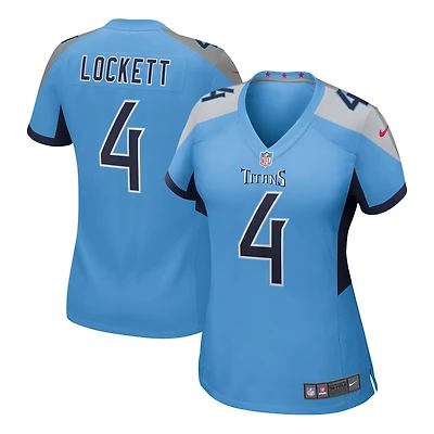 Maillot Nike Tyler Lockett bleu clair pour femme des Titans du Tennessee