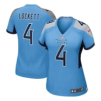 Maillot Nike Tyler Lockett bleu clair pour femme des Titans du Tennessee