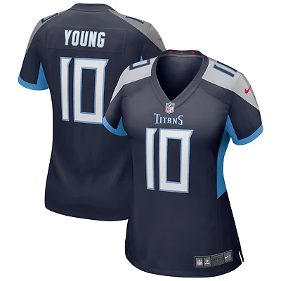 Maillot de joueur retraité Nike Vince Young pour femme des Tennessee Titans, bleu marine