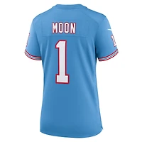 Women's Nike Warren Moon Light Blue Tennessee Titans Oilers Throwback Retired Player Game Jersey