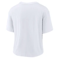 T-shirt Nike Tennessee Titans High Hip Fashion pour femme, blanc/bleu marine