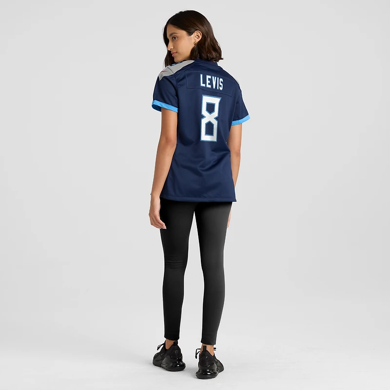 Maillot Nike Will Levis bleu marine pour femme des Titans du Tennessee