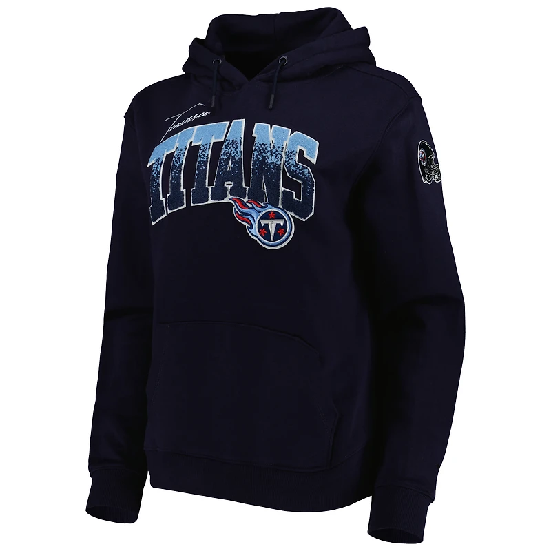 Women's Pro Standard Navy Tennessee Titans Local Patch Pullover Hoodie