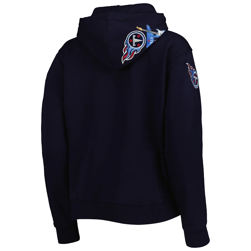 Women's Pro Standard Navy Tennessee Titans Local Patch Pullover Hoodie