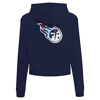 Women's Pro Standard Navy Tennessee Titans Split Logo Full-Zip Hoodie