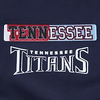 Women's Pro Standard Navy Tennessee Titans Split Logo Full-Zip Hoodie