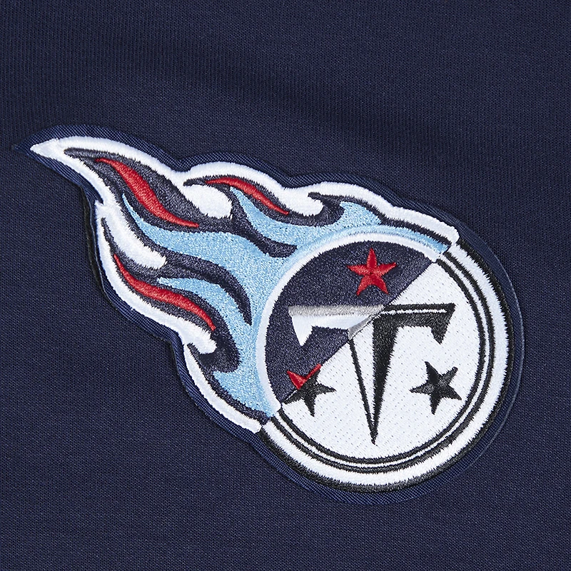 Women's Pro Standard Navy Tennessee Titans Split Logo Full-Zip Hoodie