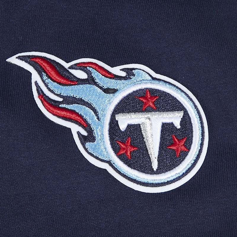 Women's Pro Standard Navy Tennessee Titans Split Logo Full-Zip Hoodie