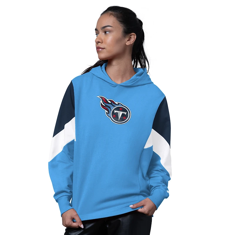 Women's Starter Light Blue Tennessee Titans Scrimmage Hoodie