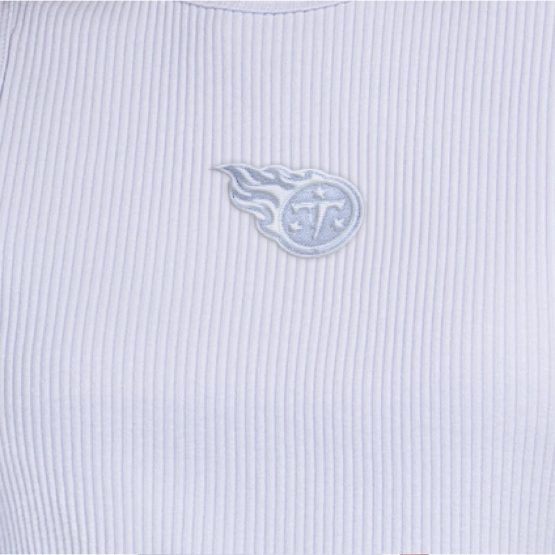 Débardeur court de voyage Starter bleu pastel pour femme, Tennessee Titans.
