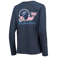 Women's Vineyard Vines Navy Tennessee Titans Helmet Long Sleeve T-Shirt