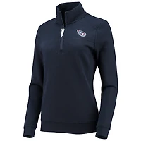 Women's Vineyard Vines Navy Tennessee Titans Shep Shirt Quarter-Zip Sweatshirt